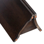 Console de table d'entrée ovale en faux marbre, table d'appoint étroite pour canapé avec base triangulaire