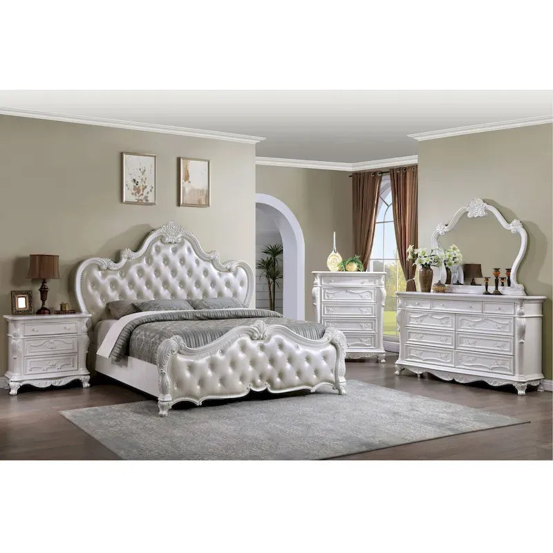 Chambre à coucher 6 pièces traditionnelle en bois massif avec panneaux Eugene Furniture of America