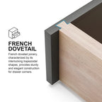 Chambre à coucher 6 pièces traditionnelle en bois massif avec panneaux Eugene Furniture of America