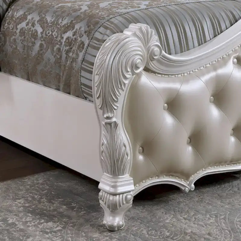 Chambre à coucher 6 pièces traditionnelle en bois massif avec panneaux Eugene Furniture of America