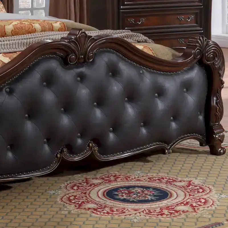 Chambre à coucher 6 pièces traditionnelle en bois massif avec panneaux Eugene Furniture of America