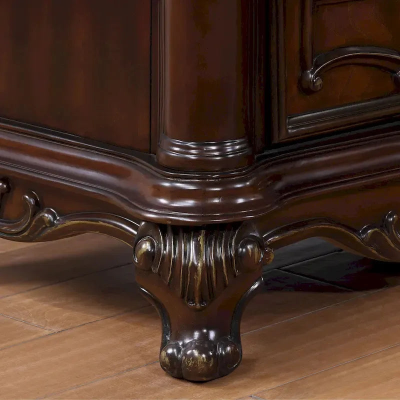 Chambre à coucher 6 pièces traditionnelle en bois massif avec panneaux Eugene Furniture of America