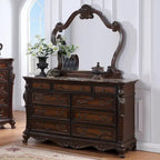 Chambre à coucher 6 pièces traditionnelle en bois massif avec panneaux Eugene Furniture of America