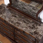 Chambre à coucher 6 pièces traditionnelle en bois massif avec panneaux Eugene Furniture of America