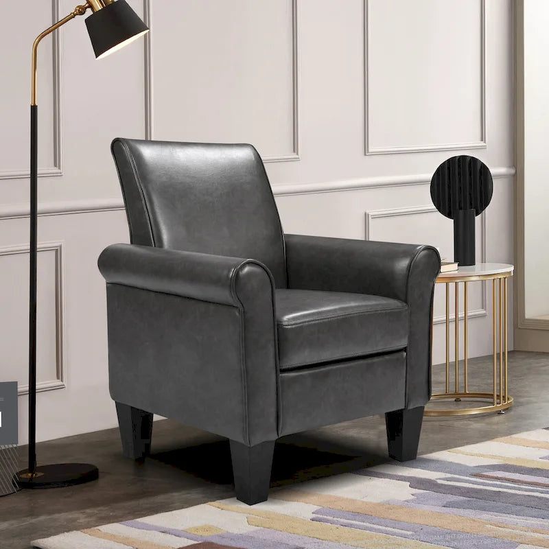 Roomfitters Accent Chairs, Comfy Sofa Chair, Armchair for Reading, Living Room, Bedroom, Office,Waiting Room, PU leather