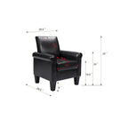 Chaises d'appoint Roomfitters, fauteuil confortable, fauteuil de lecture, salon, chambre, bureau, salle d'attente, cuir PU