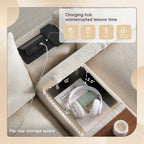 Canapé d'angle modulable en U 6 places en chenille grise