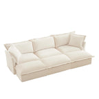 Canapé sectionnel modulaire en velours côtelé bleu / vert / noir / crème avec ottomans, 2 à 4 places