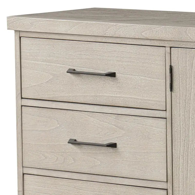 Buffet-bahut en bois massif de 60 po style moderne campagnard Yetaria de Furniture of America