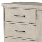Buffet-bahut en bois massif de 60 po style moderne campagnard Yetaria de Furniture of America