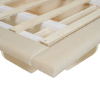 Lit Plateforme Capitonnée Queen Rose/Gris/Beige, 2 Personnes, LED & USB