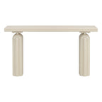 Console en placage incurvé de bois d'acacia 60 - Design minimaliste avec pieds en bois massif