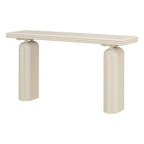 Console en placage incurvé de bois d'acacia 60 - Design minimaliste avec pieds en bois massif