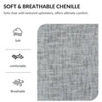 Fauteuil d'appoint surdimensionné en chenille avec pouf, ports de charge USB et canapé-lit convertible