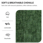 Fauteuil d'appoint surdimensionné en chenille avec pouf, ports de charge USB et canapé-lit convertible