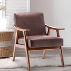 Fauteuil d'appoint brun foncé du milieu du siècle, une place