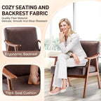 Fauteuil d'appoint brun foncé du milieu du siècle, une place