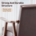 Fauteuil d'appoint brun foncé du milieu du siècle, une place