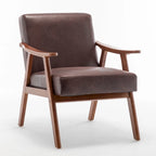 Fauteuil d'appoint brun foncé du milieu du siècle, une place
