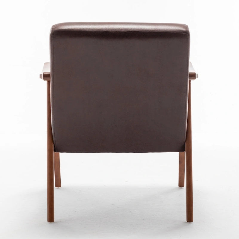 Fauteuil d'appoint brun foncé du milieu du siècle, une place