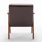 Fauteuil d'appoint brun foncé du milieu du siècle, une place