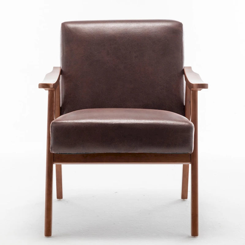 Fauteuil d'appoint brun foncé du milieu du siècle, une place