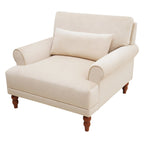 Fauteuil d'appoint en velours beige de 37,8 po