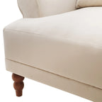 Fauteuil d'appoint en velours beige de 37,8 po