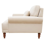 Fauteuil d'appoint en velours beige de 37,8 po