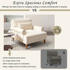 Fauteuil d'appoint en velours beige de 37,8 po