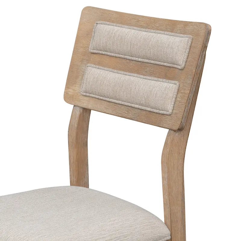Ensemble de salle à manger 6 pièces en bois avec 4 chaises et un banc