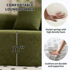 Canapé courbé en mousse Gris / Bleu Ancien / Beige / Blanc / Vert / Orange / Marron Ancien, 4 places, avec 4 oreillers