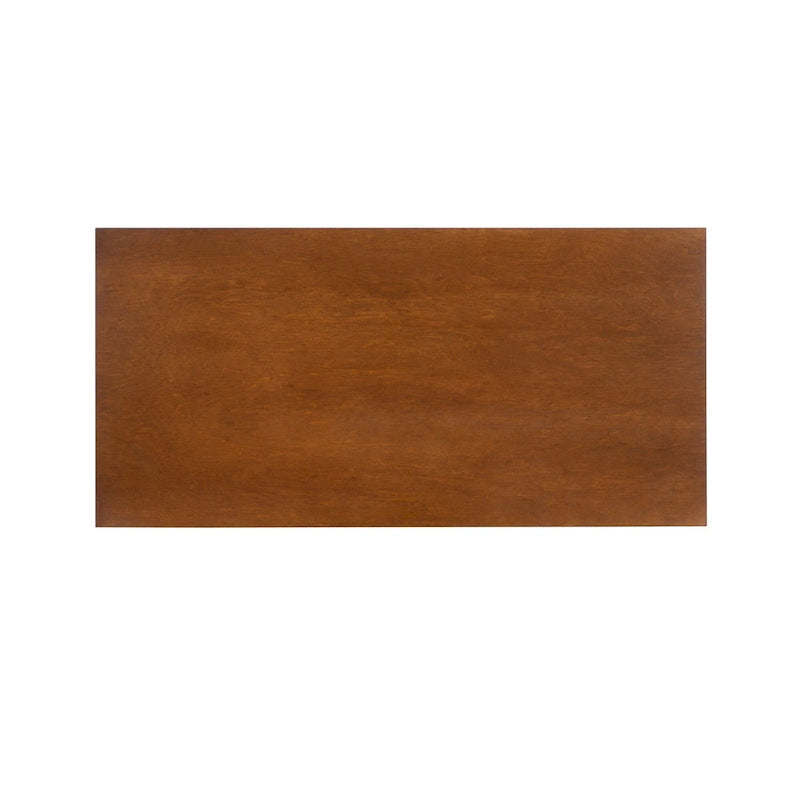 Table basse marron Mid-Century avec étagère inférieure, 119 cm, 1 place
