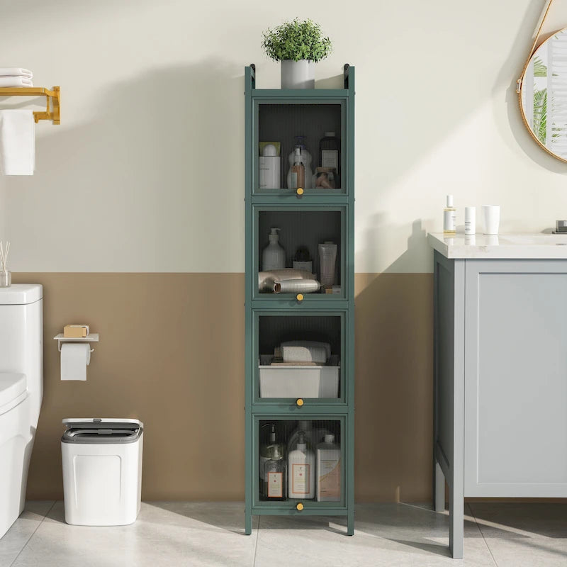 Meuble de rangement moderne avec portes vitrées, pour entrée, salon, salle de bain, salle à manger
