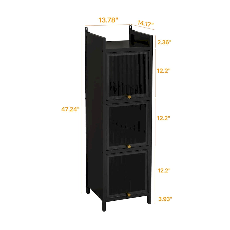 Meuble de rangement moderne avec portes vitrées, pour entrée, salon, salle de bain, salle à manger