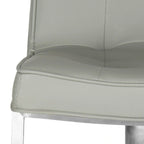 SAFAVIEH Lyndy Tabouret de bar pivotant réglable en cuir blanc de 24,8 à 34,2 pouces - 20,1 x 16,5 x 29,9 - 20Lx17Px30H