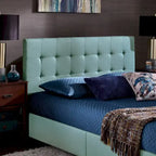 Lit plateforme capitonné Queen Myla en lin par iNSPIRE Q Classic