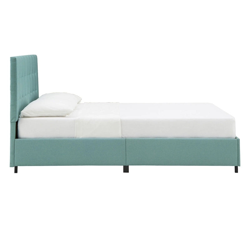 Lit plateforme capitonné Queen Myla en lin par iNSPIRE Q Classic