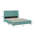 Lit plateforme capitonné Queen Myla en lin par iNSPIRE Q Classic