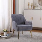 Fauteuil à bascule capitonné avec pieds en bois
