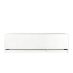 Meuble TV Blanc Moderne Minimaliste Commode Rangement 3 Tiroirs Pour 80 Pouces - 16.14 x 70.87 x 20.87
