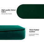 Chaise d'appoint capitonnée en velours moderne Barto avec pieds dorés par HULALA HOME