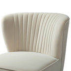 Chaise d'appoint capitonnée en velours moderne Barto avec pieds dorés par HULALA HOME