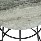 Table d'appoint Woodbine moderne fabriquée à la main en marbre par Christopher Knight Home - 18,00 L x 18,00 l x 22,00 H
