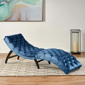 Chaise longue touffetée en velours Garret de Christopher Knight Home