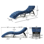 Chaise longue touffetée en velours Garret de Christopher Knight Home