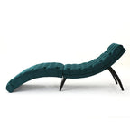 Chaise longue touffetée en velours Garret de Christopher Knight Home