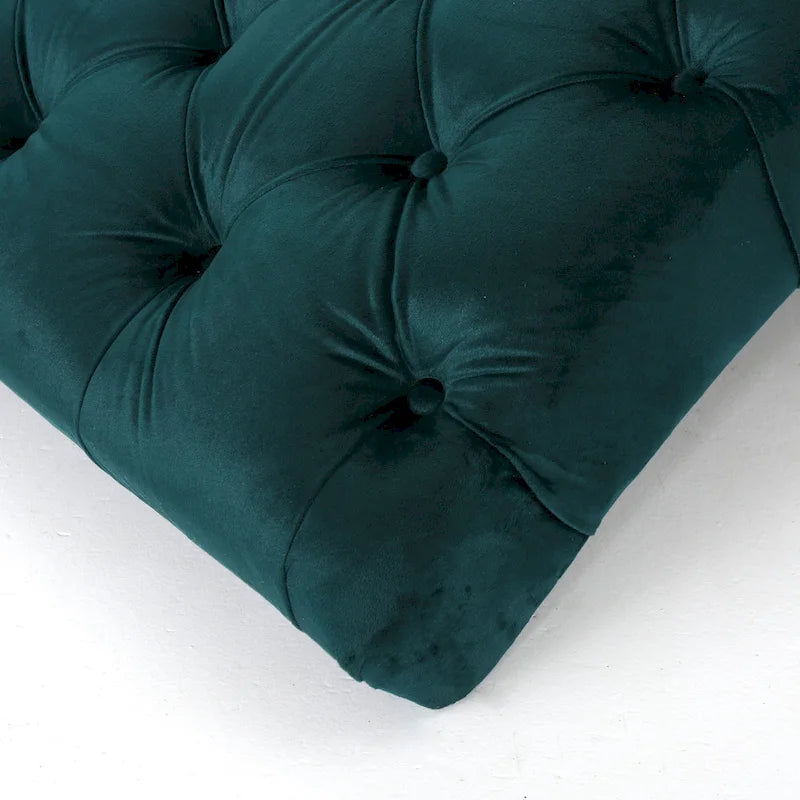 Chaise longue touffetée en velours Garret de Christopher Knight Home