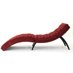 Chaise longue touffetée en velours Garret de Christopher Knight Home