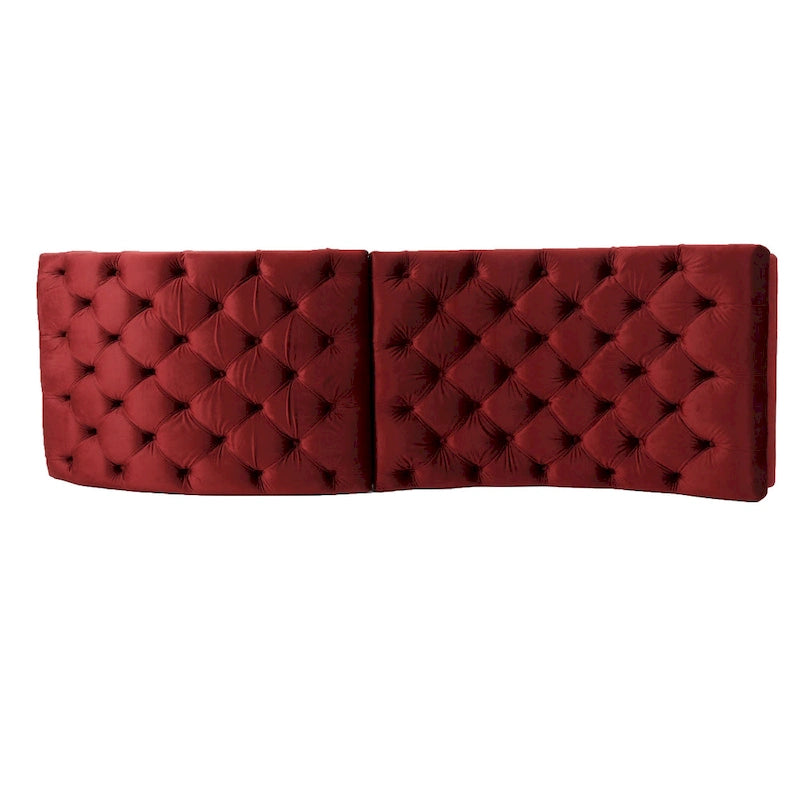 Chaise longue touffetée en velours Garret de Christopher Knight Home